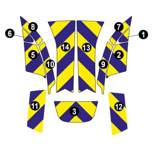 Alternative view of Kit Jaune-Bleu Partiel – RENAULT Kangoo à Hayon (2021)